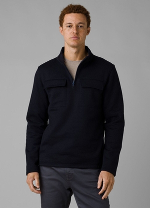 Chandails PrAna Brookland 1/4 Zip Bleu Marine Homme | ZVM-32340381