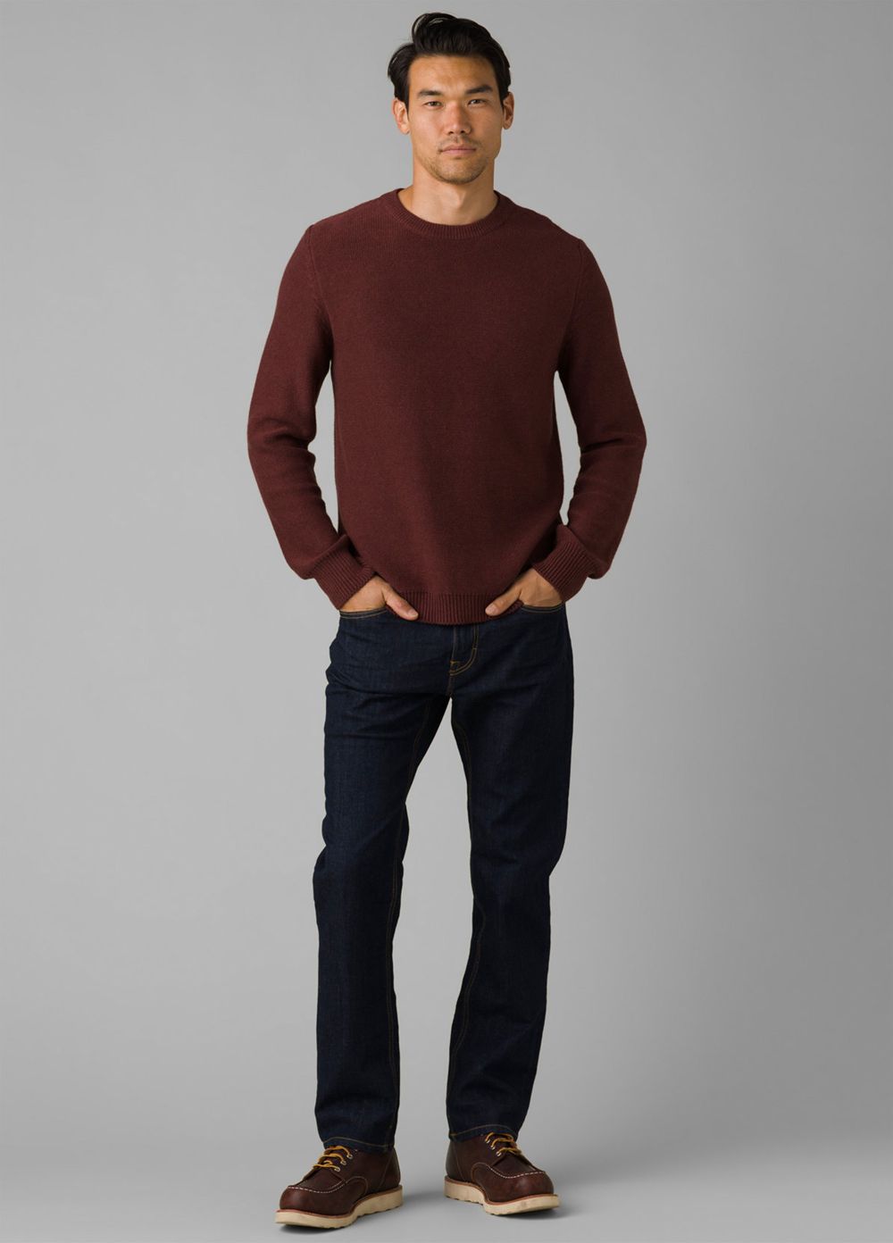 Chandails PrAna North Loop Marron Homme | HLP-25337591