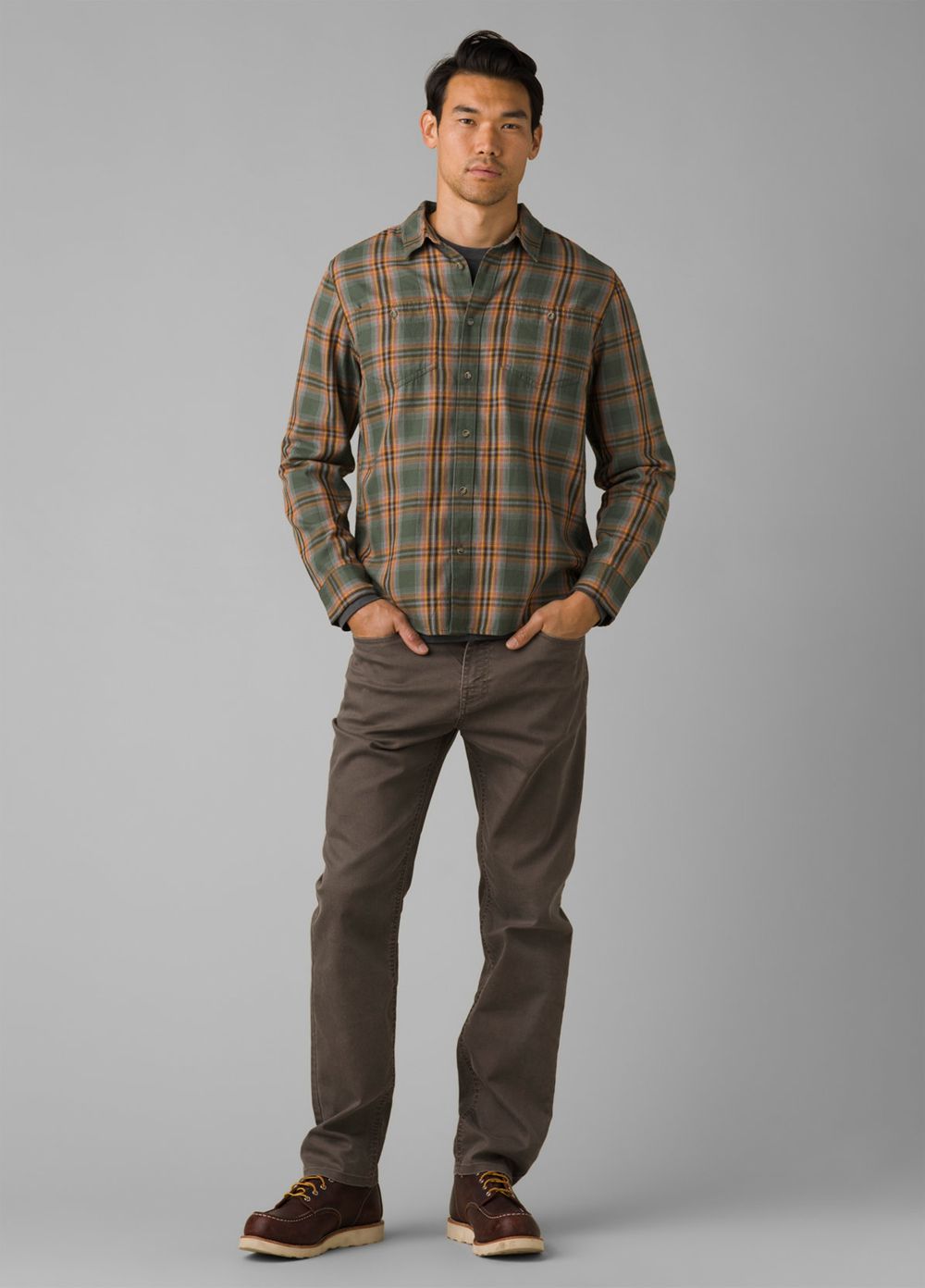 Chemises PrAna Dolberg Flannel Alti Vert Olive Homme | XUG-24787369