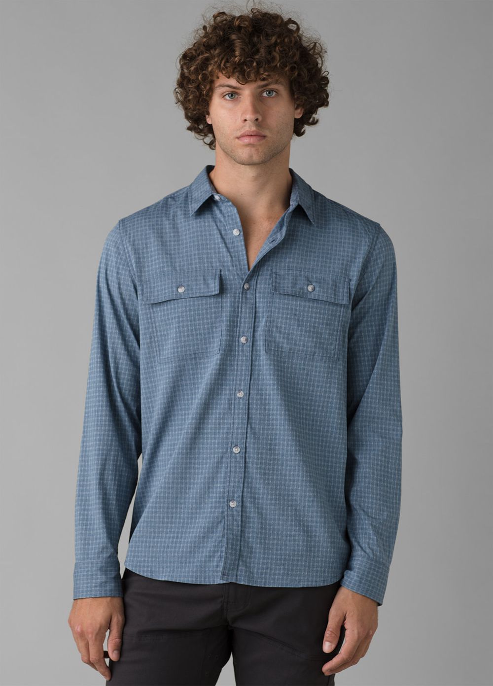 Chemises PrAna Garvan Long Sleeve Alti Bleu Homme | RUY-14719886