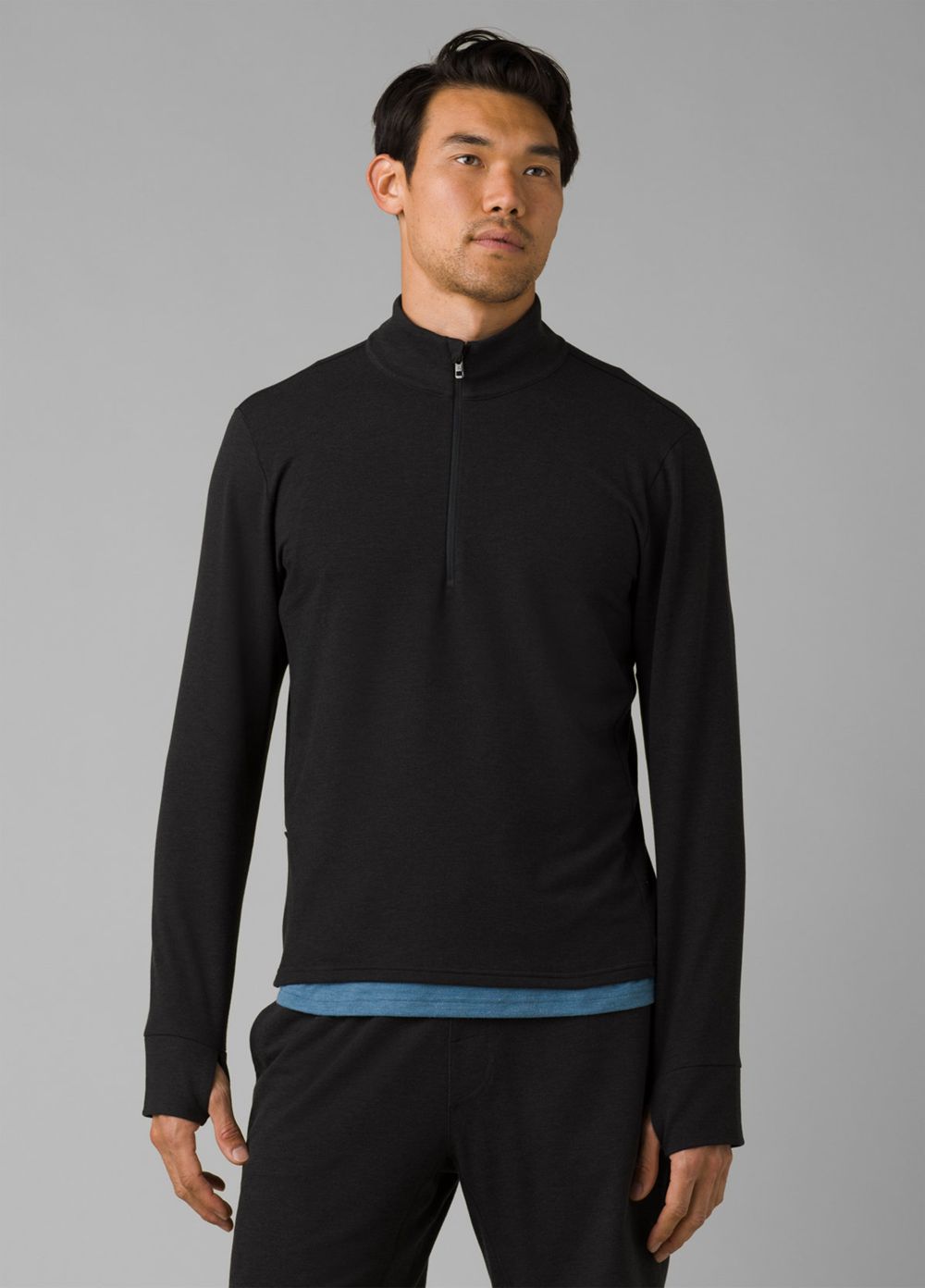 Chandails PrAna Altitude Tracker 1/4 Zip Noir Homme | DKJ-38705389