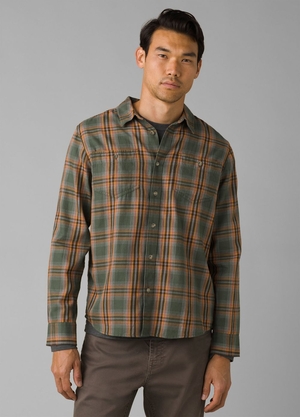 Chemises PrAna Dolberg Flannel Vert Olive Homme | VDR-73756271