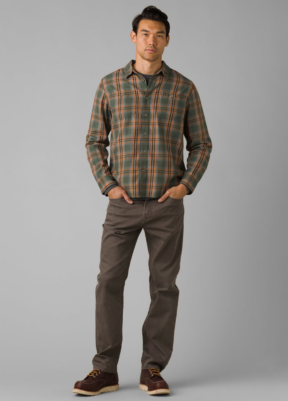 Chemises PrAna Dolberg Flannel Vert Olive Homme | VDR-73756271