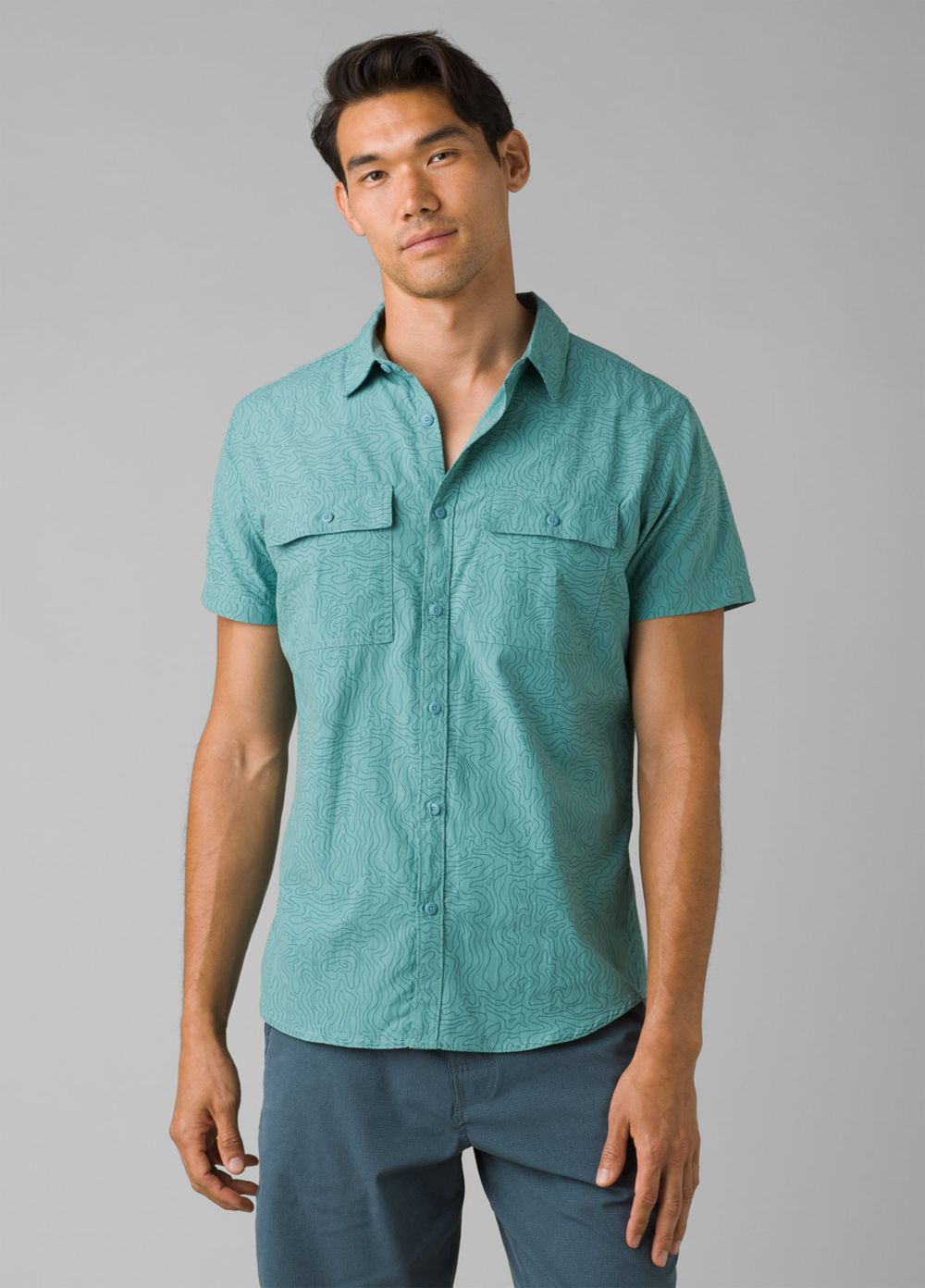 Chemises PrAna Sutherlin Turquoise Homme | VMN-23045061