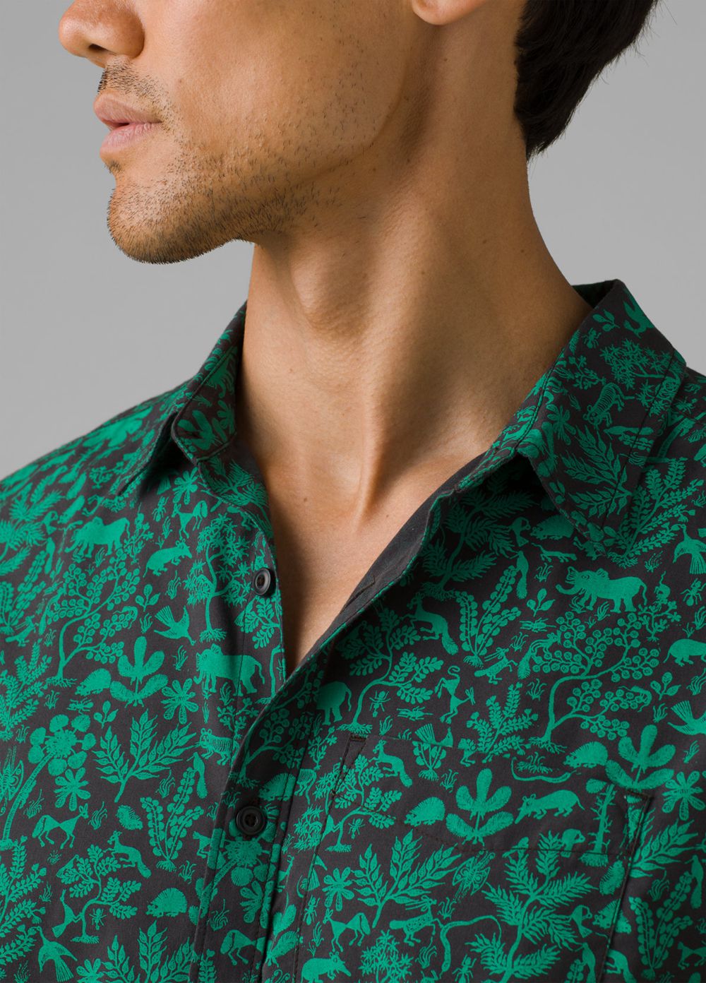 Chemises PrAna Roots Studio Vert Homme | GHS-35866640