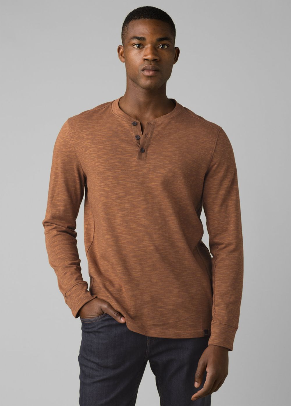 Chemises PrAna Ronnie Henley Marron Homme | PFU-60319152