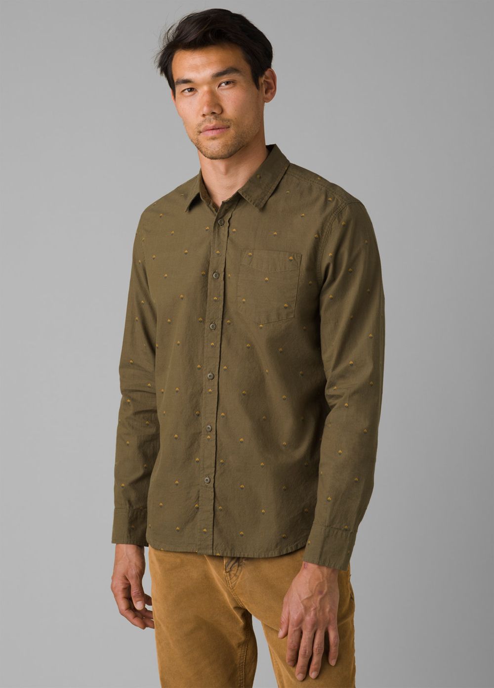 Chemises PrAna Lewisville Vert Olive Homme | HDA-89875713