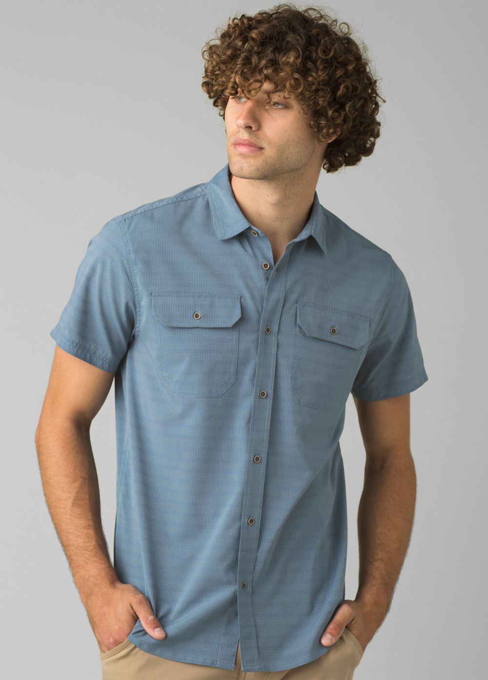 Chemises PrAna Cayman Bleu Homme | BEZ-32395043