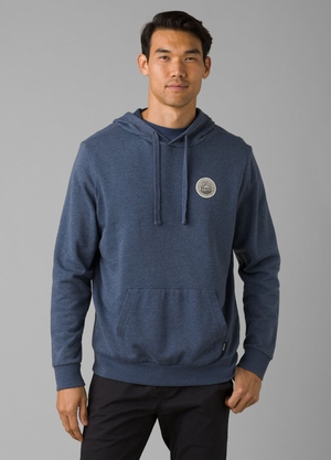 Sweat à Capuche PrAna Patch Bleu Homme | UQM-69120120