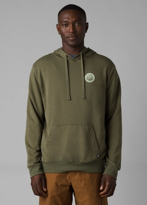 Sweat à Capuche PrAna Patch Vert Olive Homme | EIK-07227957