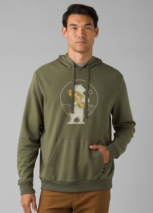 Sweat à Capuche PrAna Journeyman Vert Olive Homme | RGL-43471058