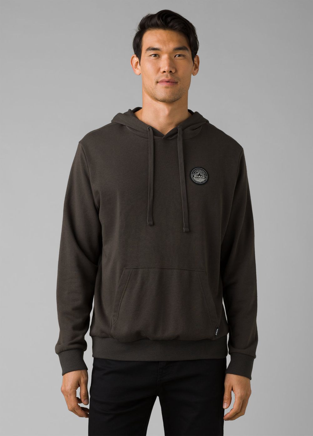 Sweat à Capuche PrAna Patch Grise Homme | JOZ-36790735