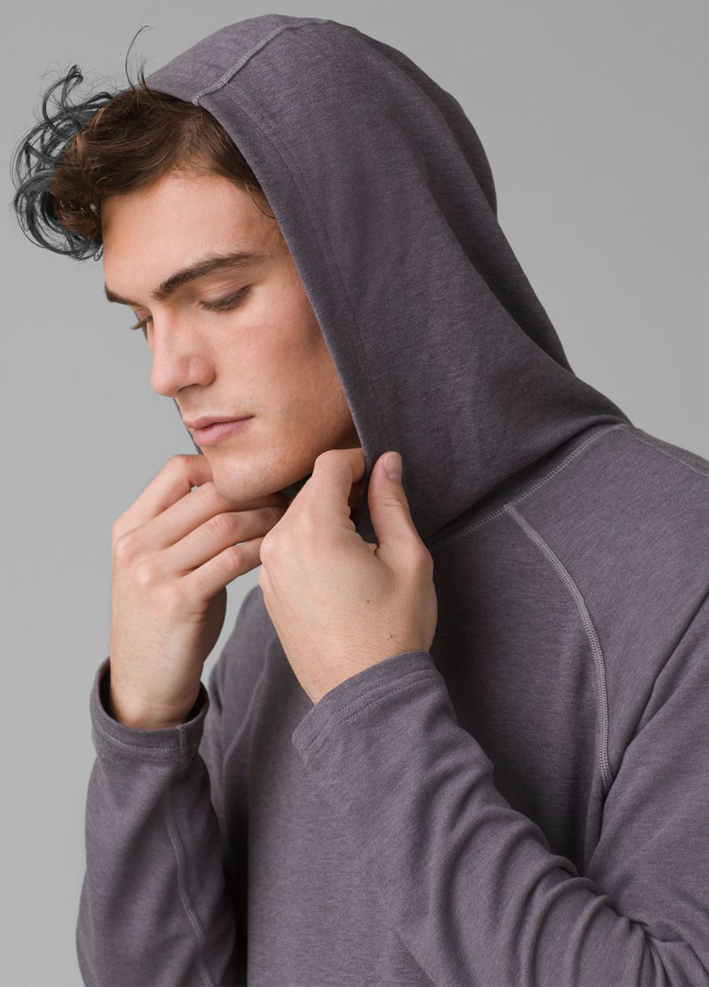 Sweat à Capuche PrAna Altitude Tracker Grise Homme | WPV-77719052