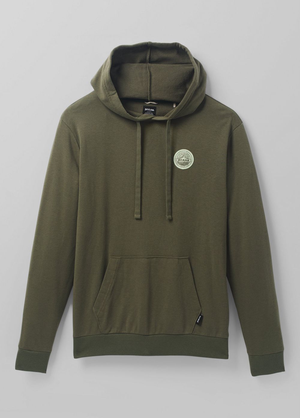 Sweat à Capuche PrAna Patch Vert Olive Homme | EIK-07227957