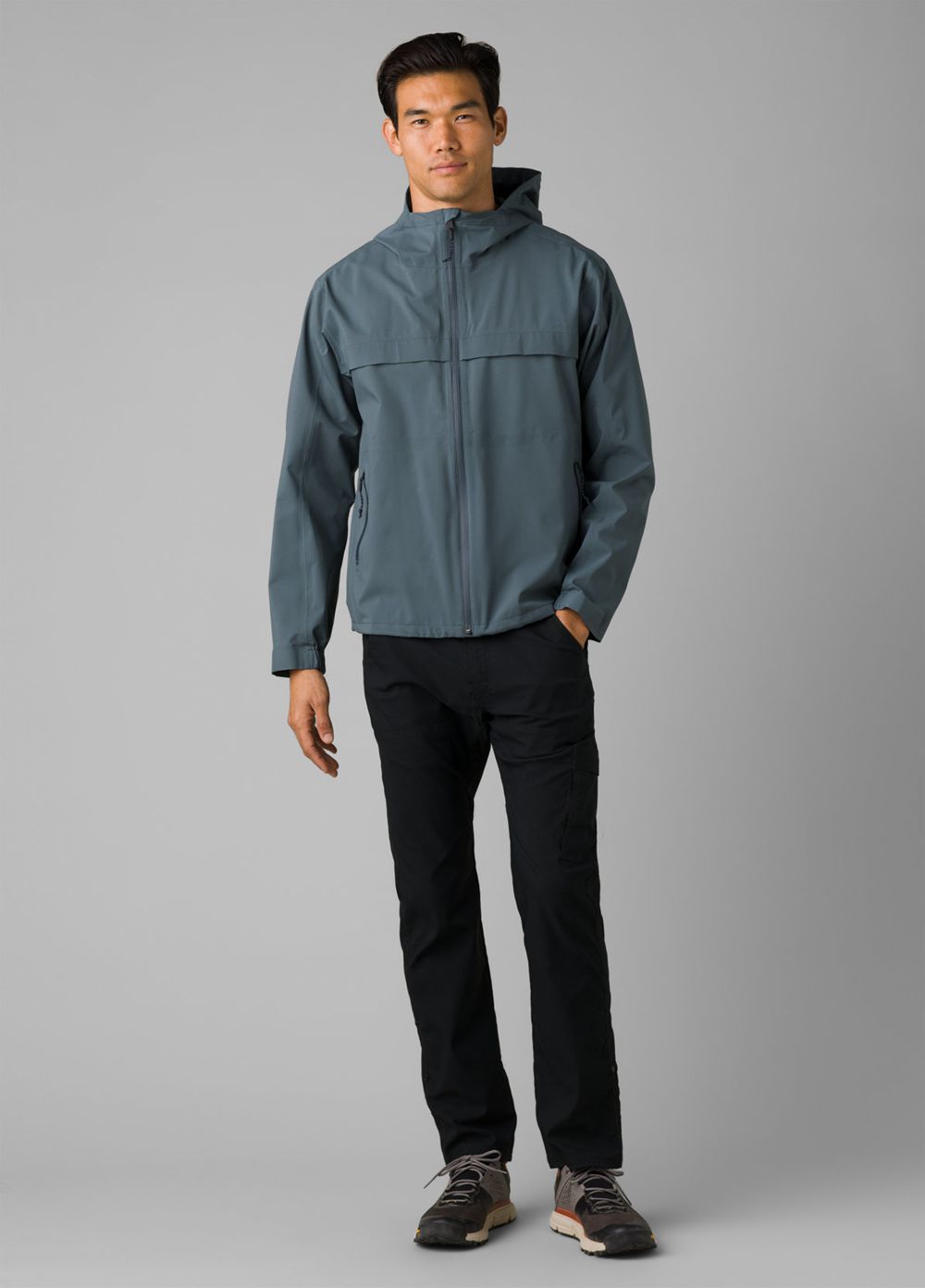 Vestes PrAna Friction Rain Grise Bleu Homme | NQL-41383086