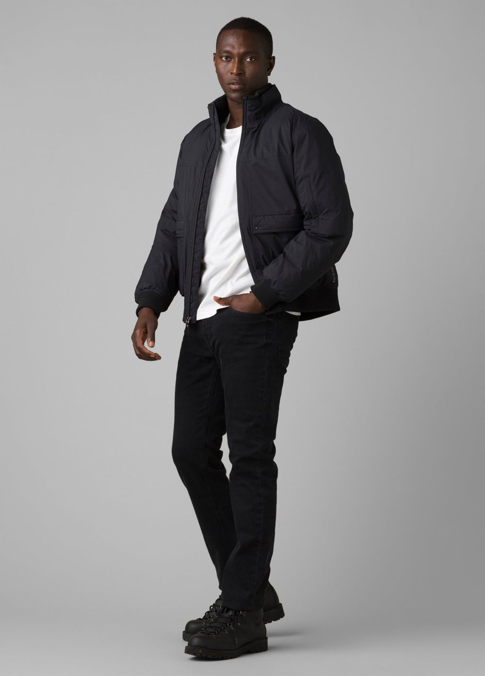 Vestes PrAna Baadwin Bomber Noir Homme | BMA-03483649