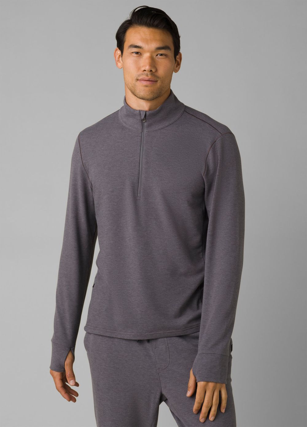 Chandails PrAna Altitude Tracker 1/4 Zip Grise Homme | XUL-74972056