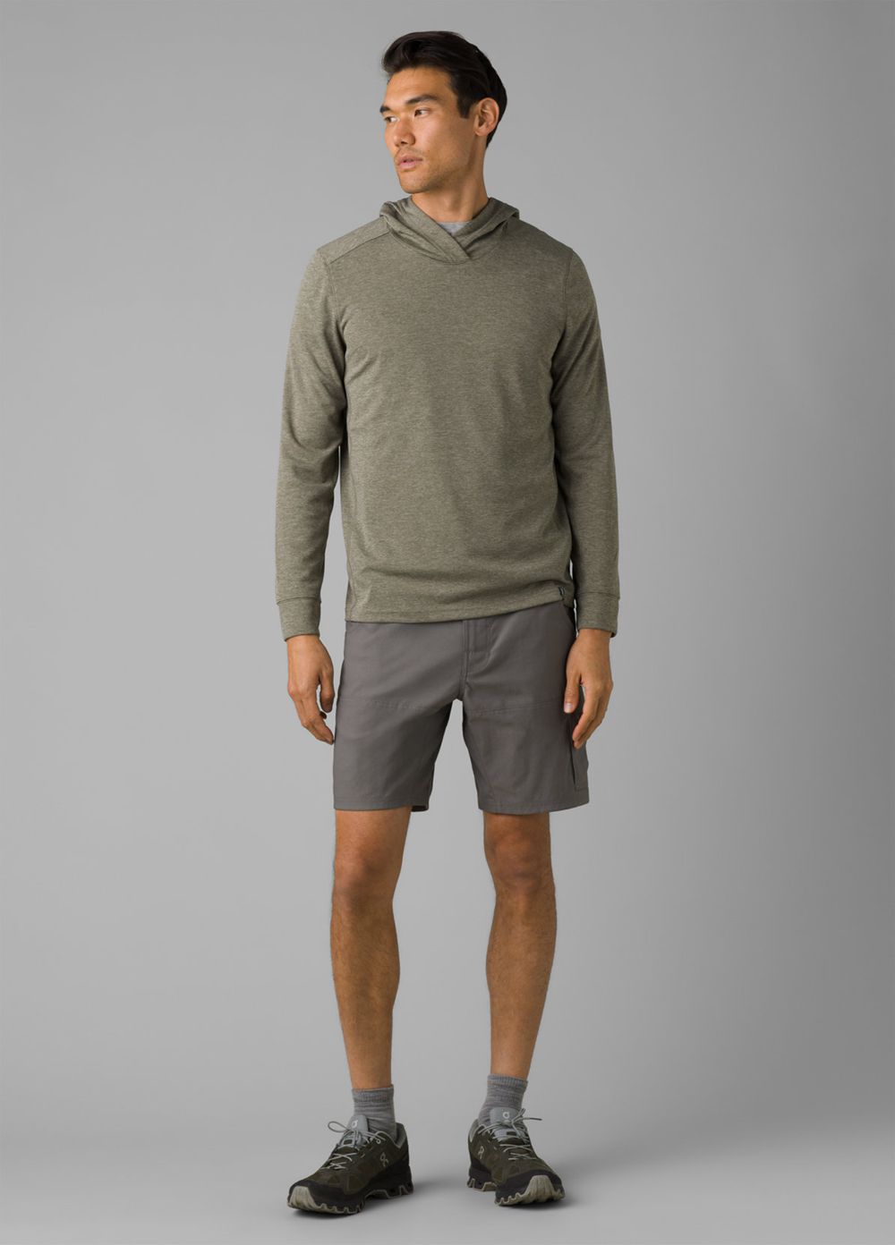 Shorts PrAna Stretch Zion II Grise Homme | EFF-86197728