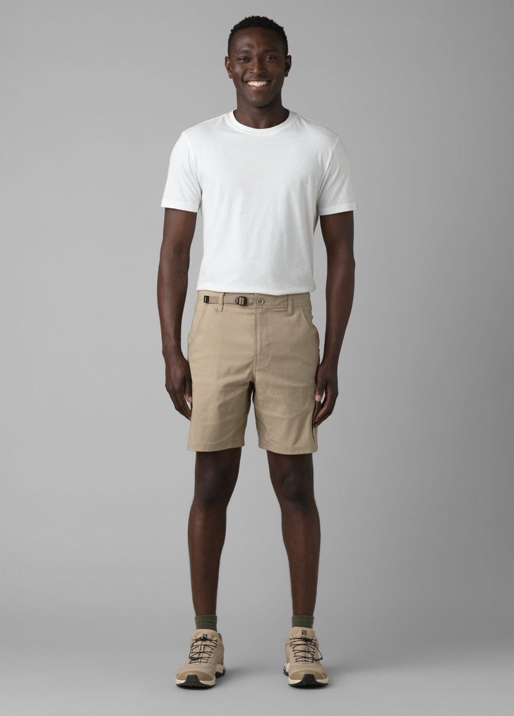 Shorts PrAna Stretch Zion II Beige Homme | BIT-61513739