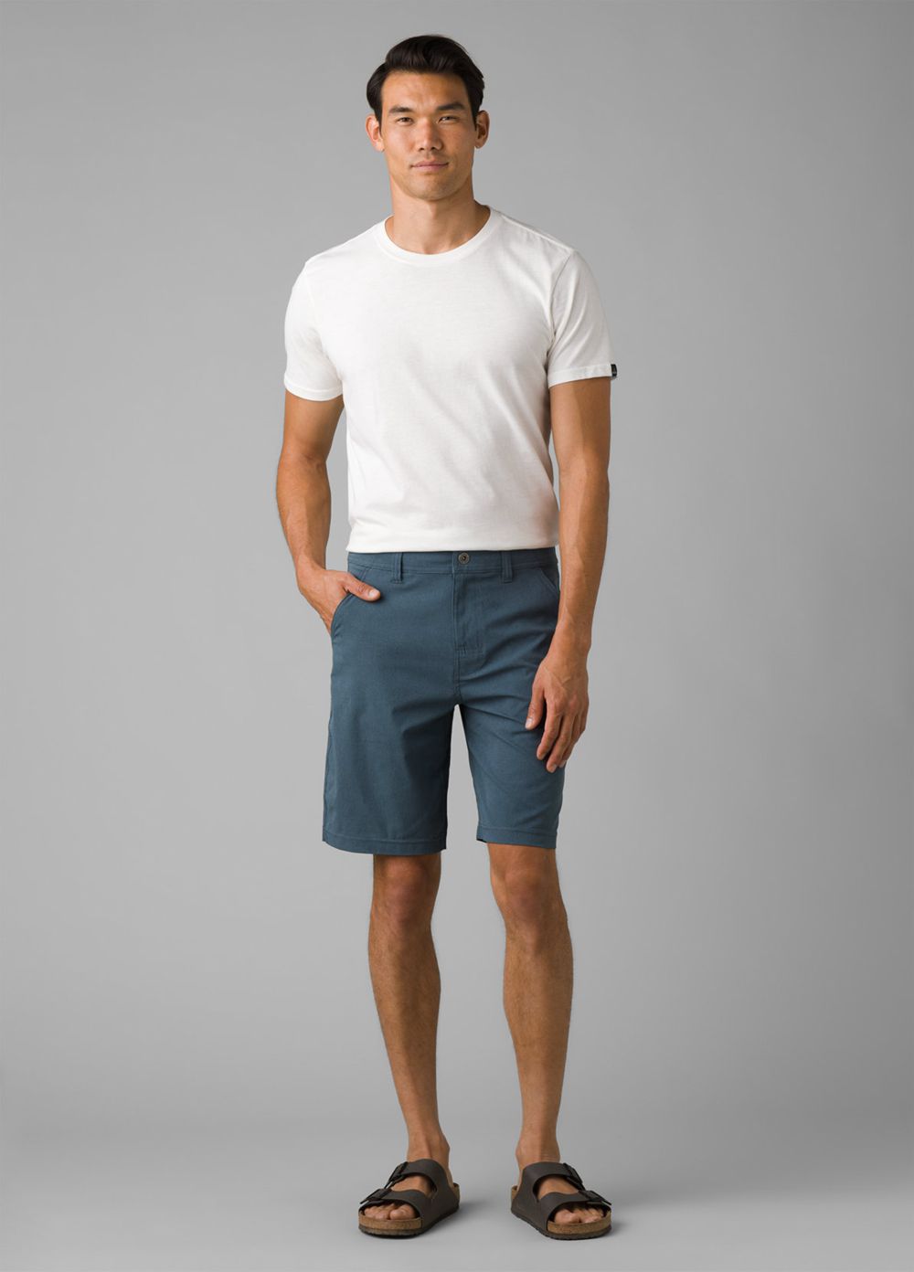 Shorts PrAna Hybridizer Grise Bleu Homme | CKH-48951963