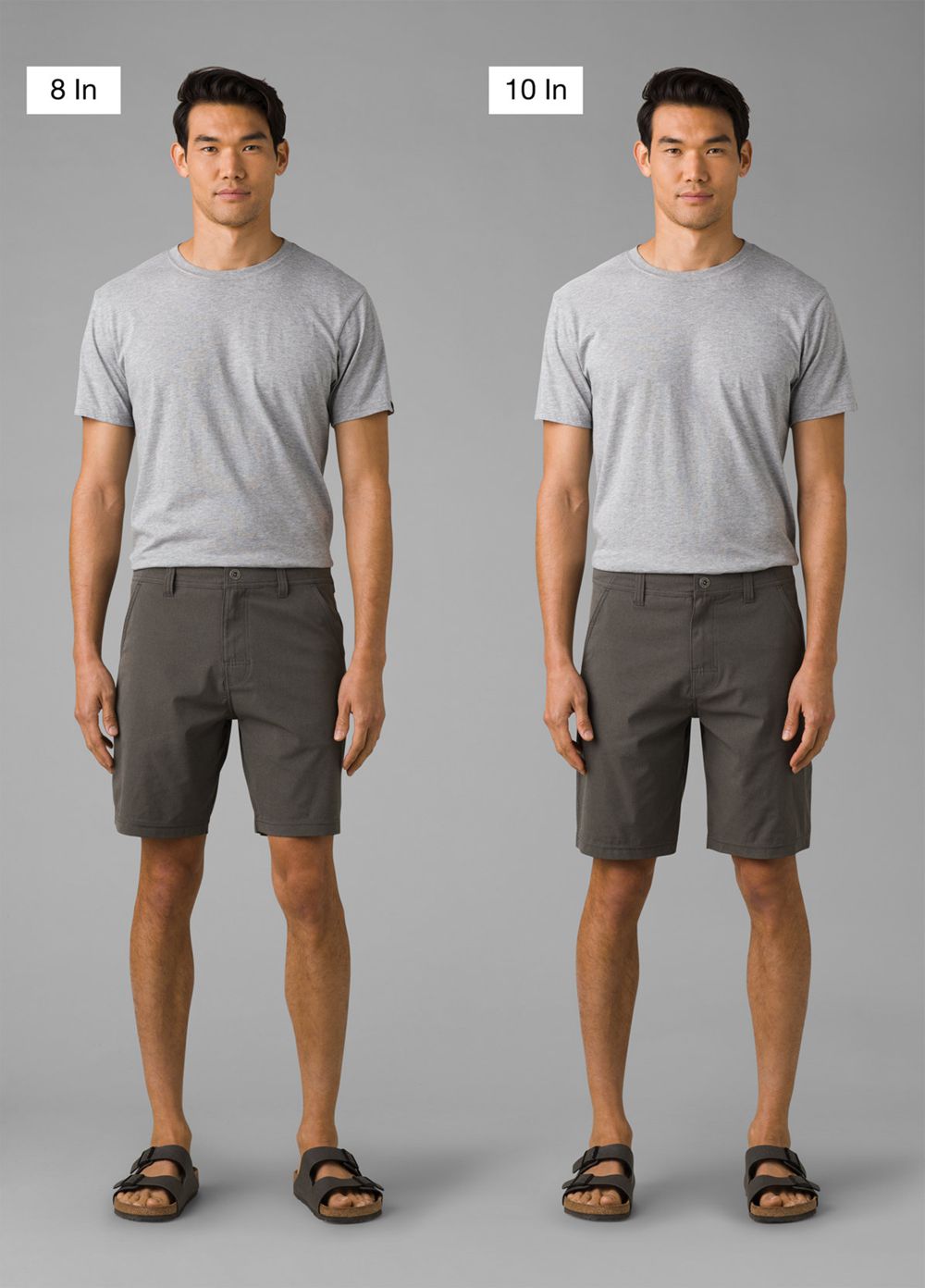 Shorts PrAna Hybridizer Grise Homme | OOB-25580741